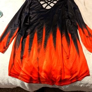 NWOT red and black long-sleeve shirt size L